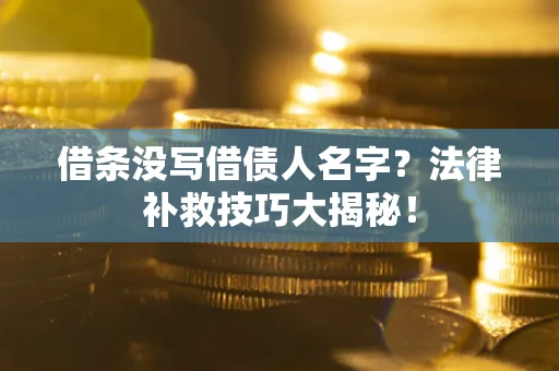 北京借条没写借债人名字?法律补救技巧大揭秘! 北京借条没写借债人名字?法律补救技巧大揭秘!